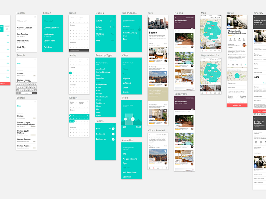 Airbnb app component system. Bek Stone → https://bek.is