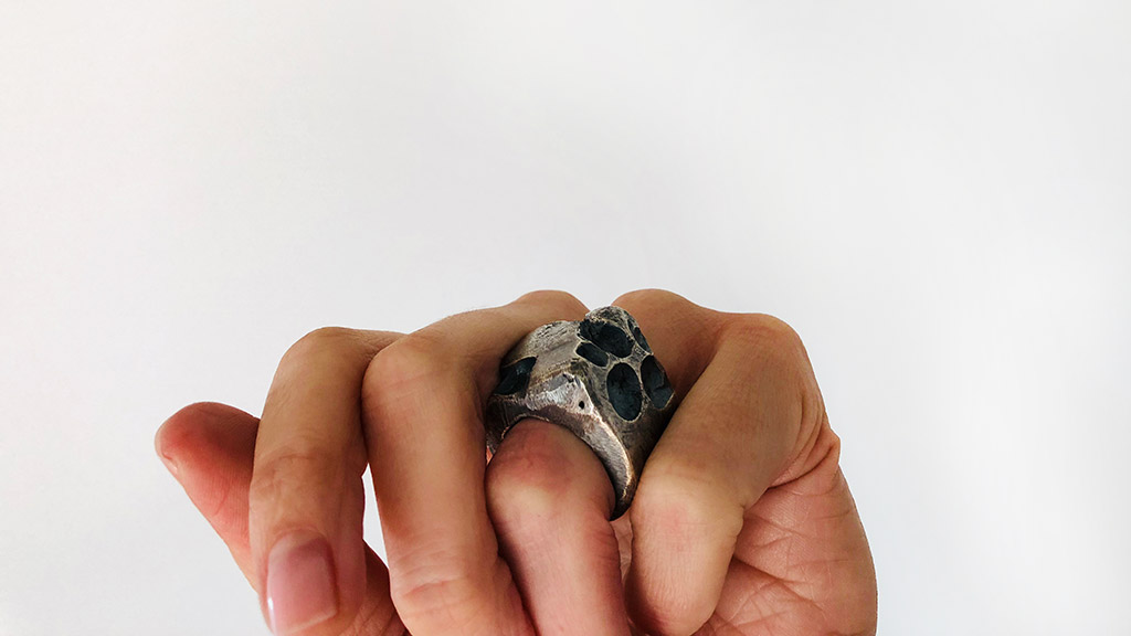 Cast silver. Bek Stone → https://bek.is